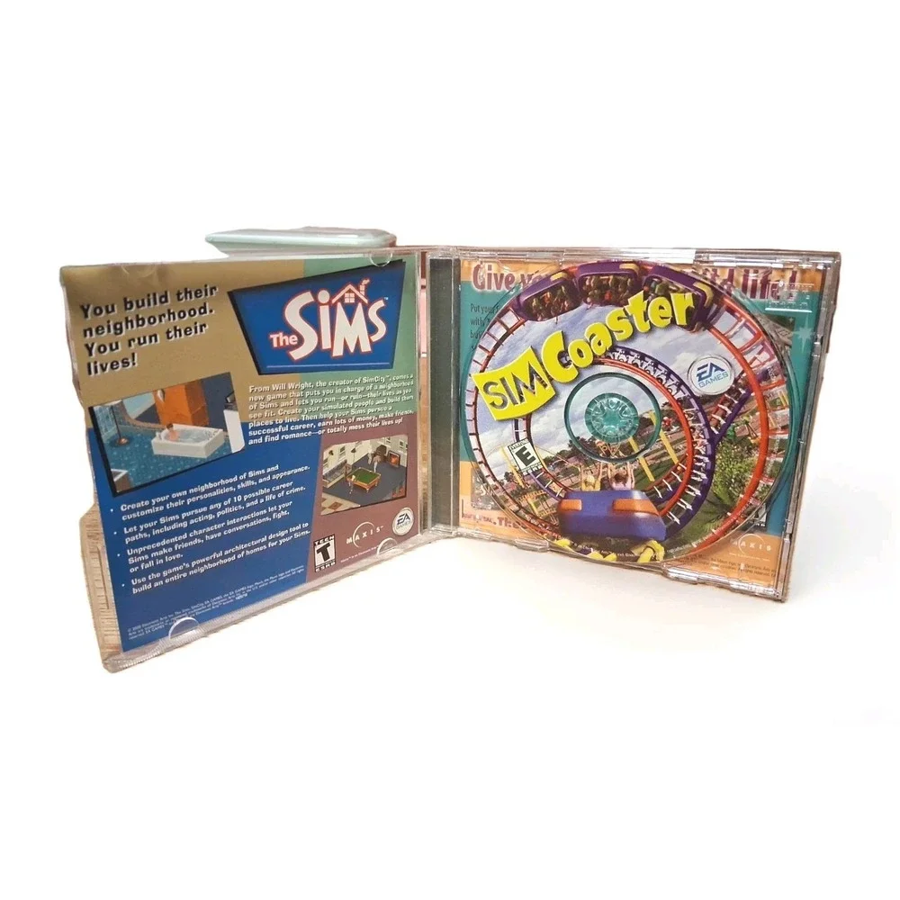 Sim Coaster PC (Electronic Arts, 2000) Amusement Park Simulation TESTED
